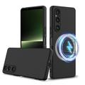 Funda de Silicona Líquida para Sony Xperia 1 V - Compatible con MagSafe - Negro