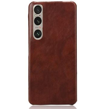 Funda de Plástico Revestido para Sony Xperia 1 VI - Marrón
