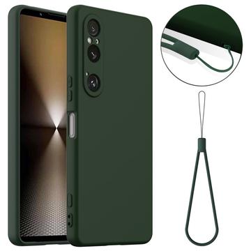 Funda de Silicona Líquida para Sony Xperia 1 VI - Compatible con MagSafe - Verde Oscuro