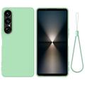 Sony Xperia 1 VII Funda de silicona líquida con correa de mano