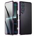 Sony Xperia 1 VII Funda Magnética con Cristal Templado - Morado