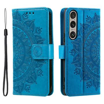 Funda Mandala Series para Sony Xperia 1 VII - Estilo Cartera - Azul