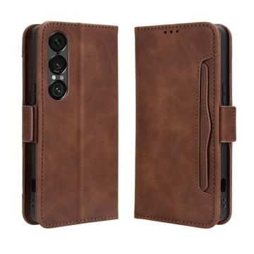Funda tipo billetera con tarjetero para Sony Xperia 1 VII - Marrón