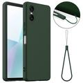 Funda de Silicona Líquida para Sony Xperia 10 VI - Compatible con MagSafe - Verde Oscuro