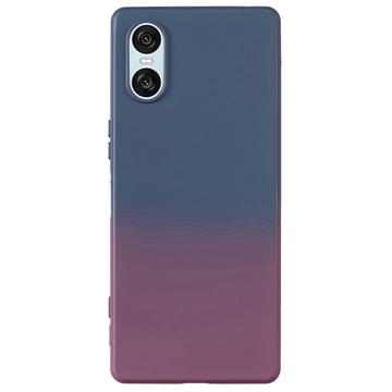 Funda TPU Ombre para Sony Xperia 10 VI - Azul oscuro / Morado oscuro