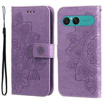 Funda Mandala Series para Sony Xperia 10 VII - Estilo Cartera - Púrpura