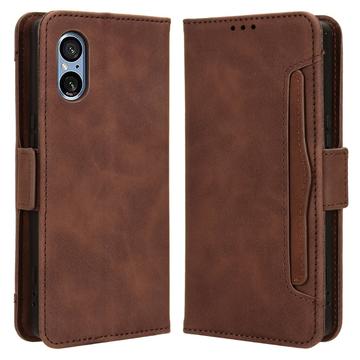 Funda Estilo Cartera Cardholder Serie para Sony Xperia 5 V - Marrón