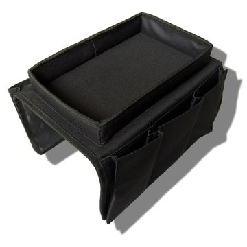 Organizador con múltiples bolsillos para el reposabrazos del sofá - Negro