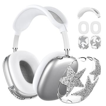 Set de protección 3 en 1 Sparkly Star para AirPods Max - Plata