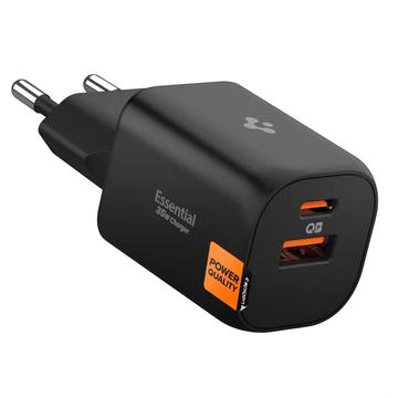Cargador de pared de 2 puertos Spigen Essential EE352EU 35W - Negro