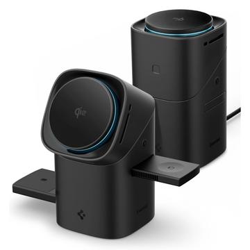 Spigen Essential EF223MS Cargador inalámbrico 3 en 1 Qi2 MagSafe - Negro