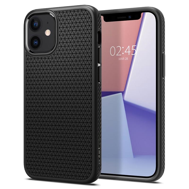 Carcasa de TPU Spigen Liquid Air para iPhone 12 Mini - Negro