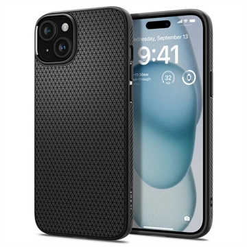 Carcasa de TPU Liquid Air para iPhone 15 Plus Spigen - Negro