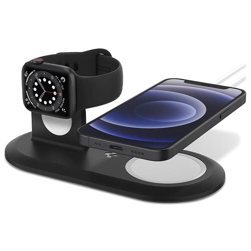 Spigen MagFit Duo Charging Dock for Apple MagSafe, Apple Watch