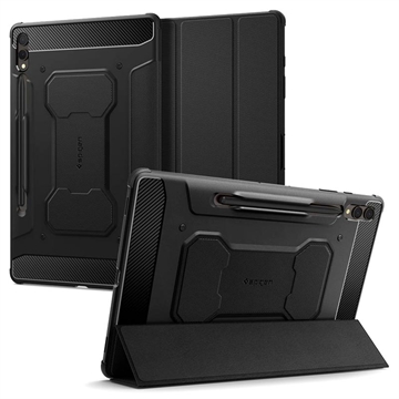 Funda con Tapa Spigen Rugged Armor Pro para Samsung Galaxy Tab S9+ - Negro