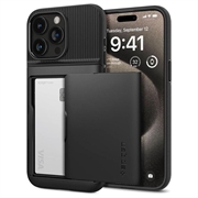 Carcasa Spigen Slim Armor CS para iPhone 15 Pro - Negro