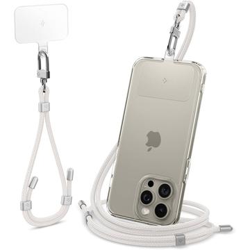 Juego de correas universales Spigen - Combo de correa de muñeca y Crossbody - Blanco perla