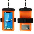 Funda deportiva impermeable con brazalete y correa - 6.5" - Naranja