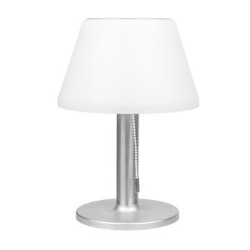 Lámpara de mesa LED solar de acero inoxidable - 10 LED, 2 modos