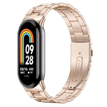 Corea de Acero Inoxidable para Xiaomi Smart Band 8 - Rosa Dorado