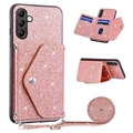 Carcasa con Tarjetero para Samsung Galaxy A14/A14 5G Stardust - Rosa