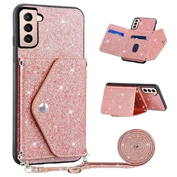 Carcasa con Tarjetero para Samsung Galaxy S23 5G Stardust - Rosa