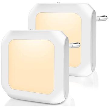 Luz nocturna y sensor de movimiento regulable sin escalonamientos - 2 uds.