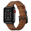 Correa de Cuero Stitched para Apple Watch Series 5/4/3/2/1 - 42mm, 44mm - Marrón