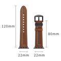 Correa de Cuero Stitched para Apple Watch Series 5/4/3/2/1 - 42mm, 44mm - Marrón