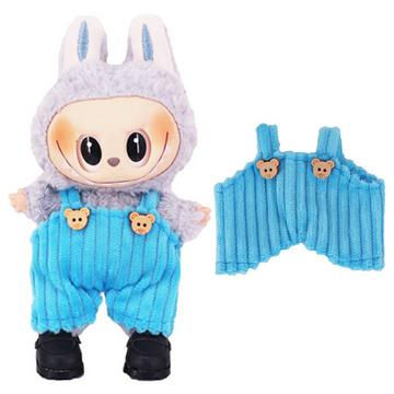 Peto Oso a Rayas para Labubu Minifigura 17cm - Azul