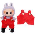 Peto Oso a Rayas para Labubu Minifigura 17cm - Rojo