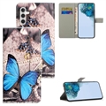 Funda Style para Samsung Galaxy A34 5G - Estilo Cartera - Mariposa Azul