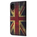 Funda Style para iPhone X / iPhone XS - Estilo Cartera - Bandera de Reino Unido