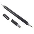 Stylish 3-in-1 Multifunctional Stylus Pen & Ballpoint Pen - Silver