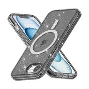 Funda Híbrida Stylish Glitter Series para iPhone 16e - Compatible con MagSafe - Negro