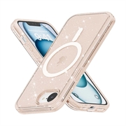 Funda Híbrida Stylish Glitter Series para iPhone 16e - Compatible con MagSafe - Dorado