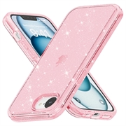 Funda Híbrida Stylish Glitter Series para iPhone 16e - Rosa