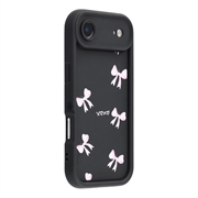 Elegante funda de TPU antichoque para iPhone Air con bordes elevados - Negro / Lazo