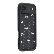 Elegante funda de TPU antichoque con bordes elevados para iPhone Air - Negro / Lazo de lunares