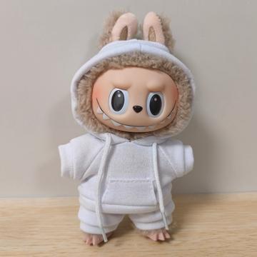 Labubu Conjunto de sudadera para muñeca de 17 cm - Blanco