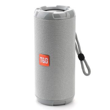 T&G TG621 Altavoz Bluetooth Portátil TWS Tarjeta TF FM Subwoofer Inalámbrico Impermeable para Exteriores (Certificado CE) - Gris