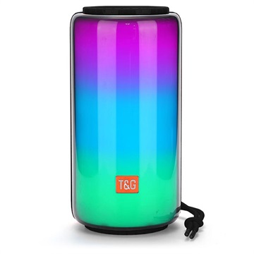 Altavoz Bluetooth Estéreo con Luces RGB T&G TG639 - Negro