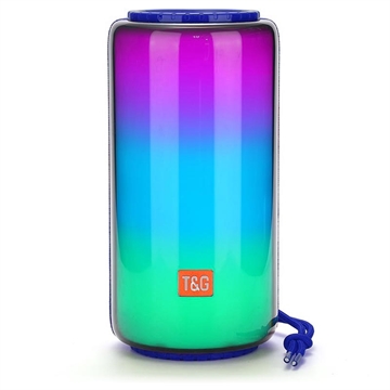 Altavoz Bluetooth Estéreo con Luces RGB T&G TG639 - Azul