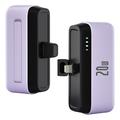 T160 Mini Lightning Power Bank Portátil - PD 20W, 5000mAh - Morado