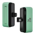 T160 Mini Portable USB-C Power Bank - PD 20W, 5000mAh - Verde