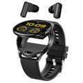 T97 Reloj inteligente 2 en 1 con auriculares TWS integrados