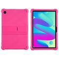 Funda de silicona con soporte para TCL Tab 10L/10 HD 4G - Rosa Fuerte
