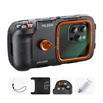 Funda universal TELESIN para smartphones con mandos compatibles con Bluetooth - Negro