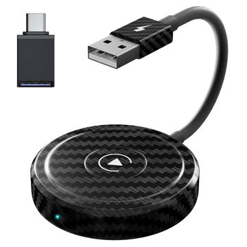 THT-020-5 Adaptador inalámbrico CarPlay AI BOX CarPlay Dongle Conversor de CarPlay por cable a inalámbrico para coches con CarPlay por cable