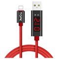TOPK AC27 Lightning Data & Charging Cable with LCD Display - 1m